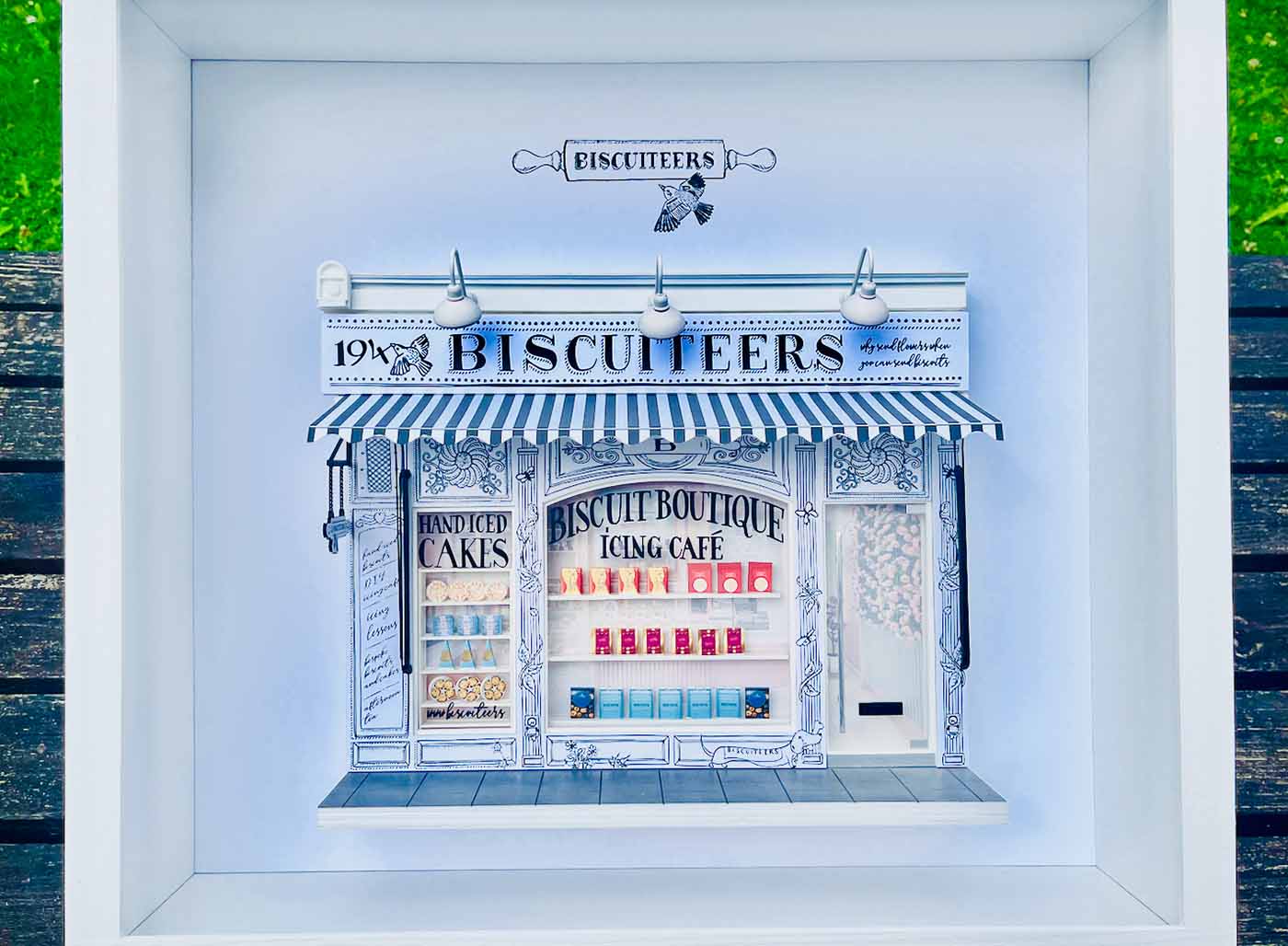 Biscuiteers building miniature model houses from Little House London