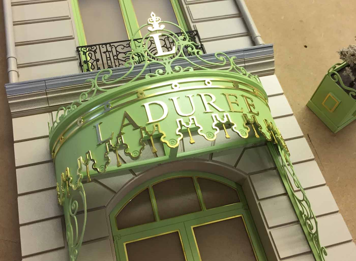 Laduree building miniature model houses in progress from Little House London