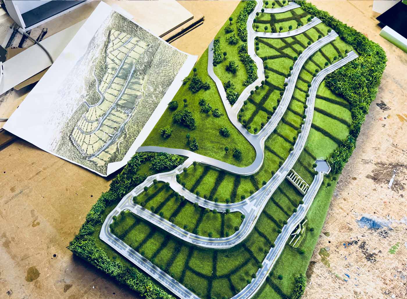 Dubai Highway Architectural Commercial miniature model houses from Little House London