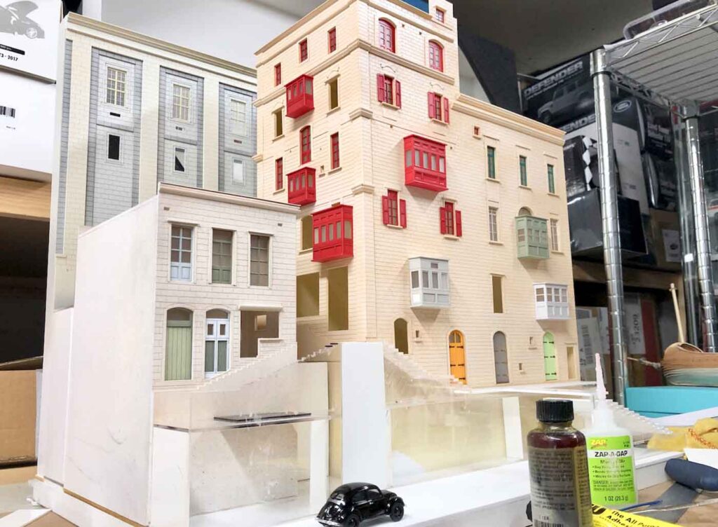 Malta Architectural miniature model houses in progress from Little House London
