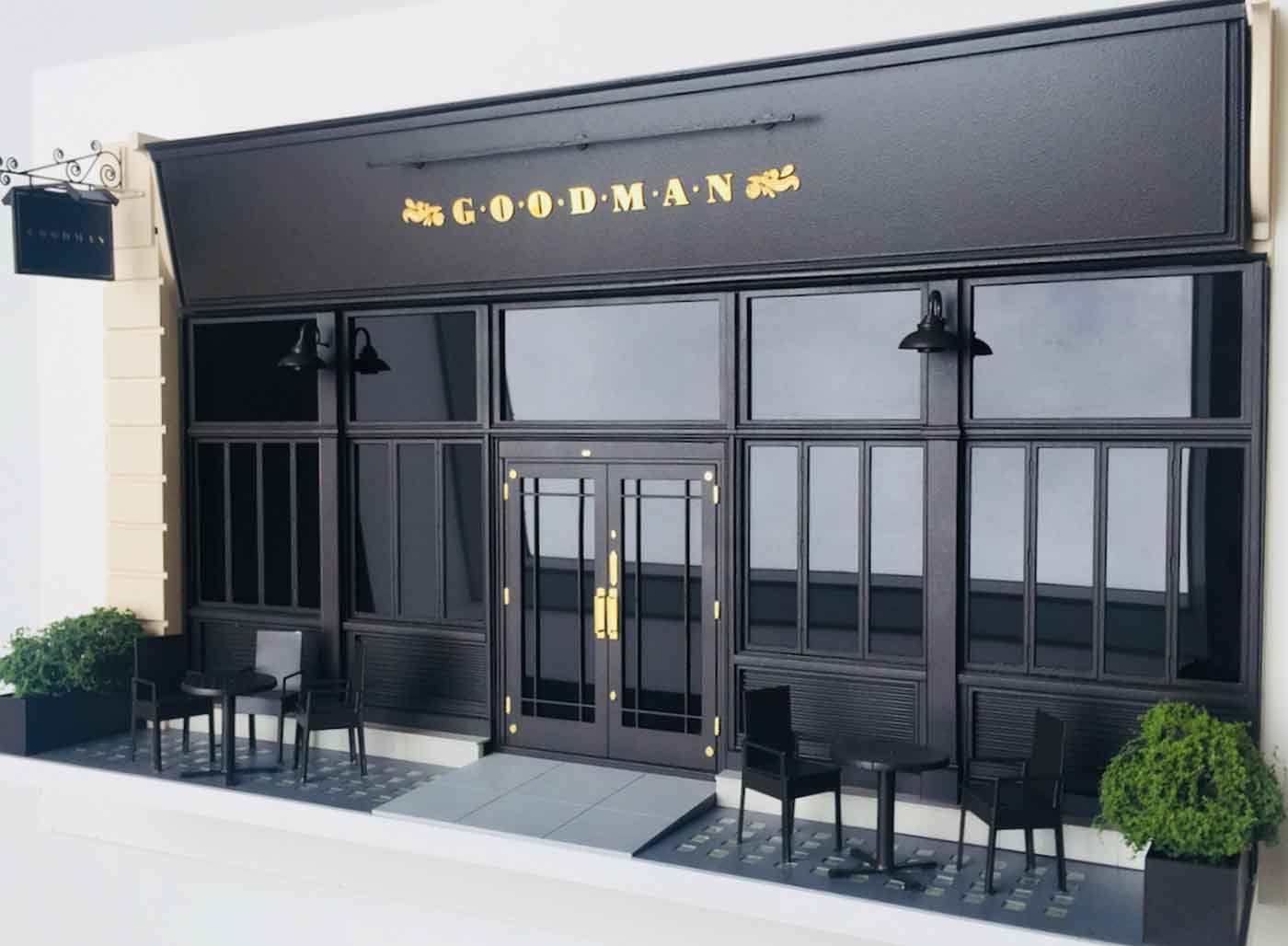 Restaurant Goodman miniature model building from Little House London