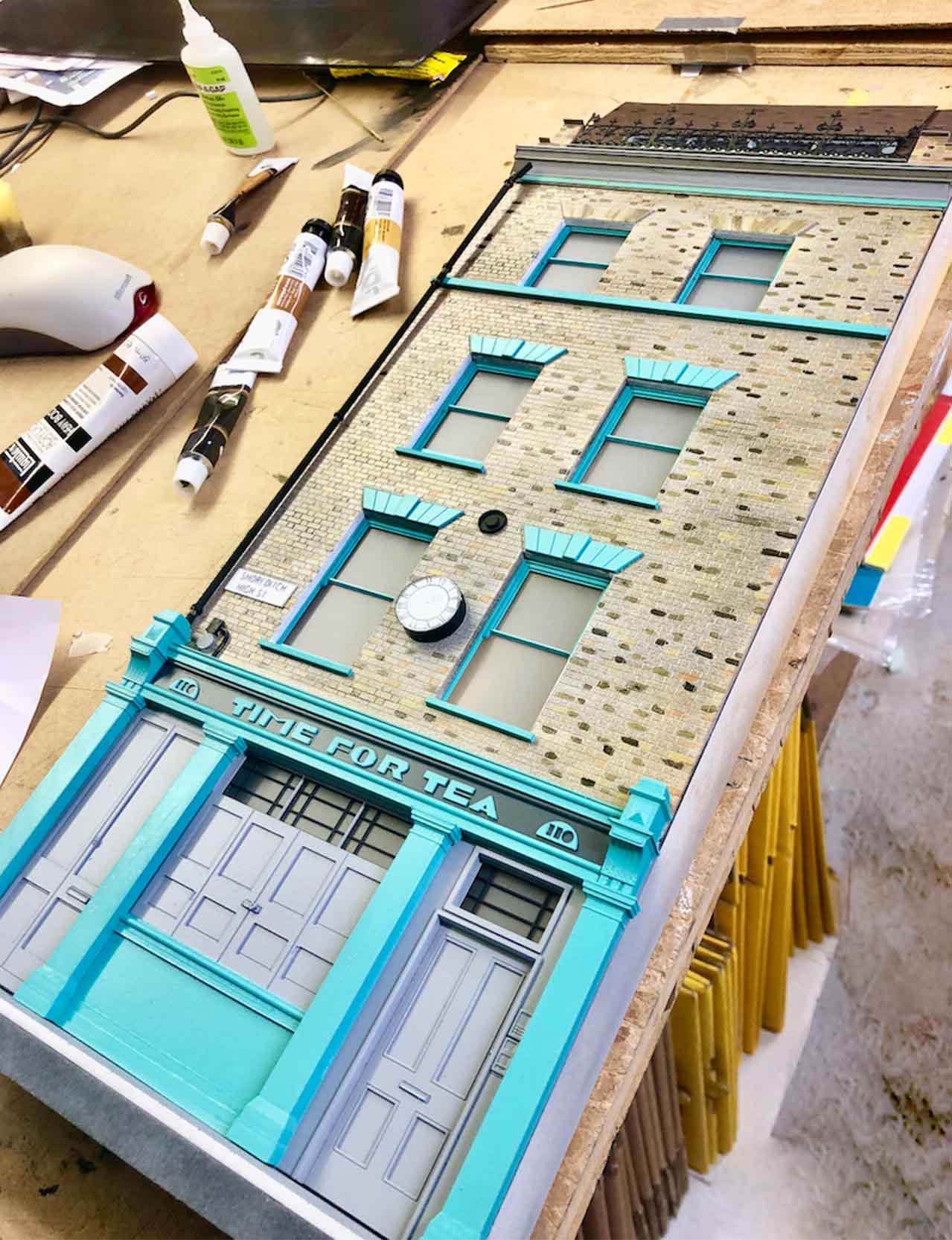 Restaurant Time for tea miniature model shop front building from Little House London