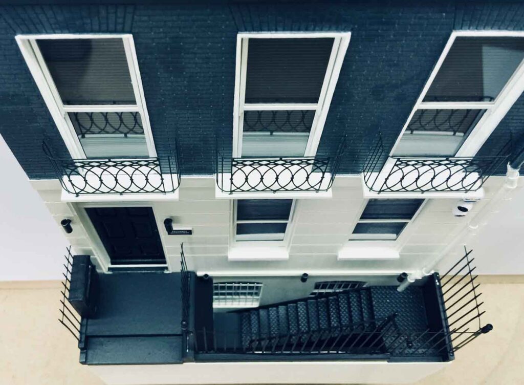 Bamform watch office miniature model houses in progress from Little House London