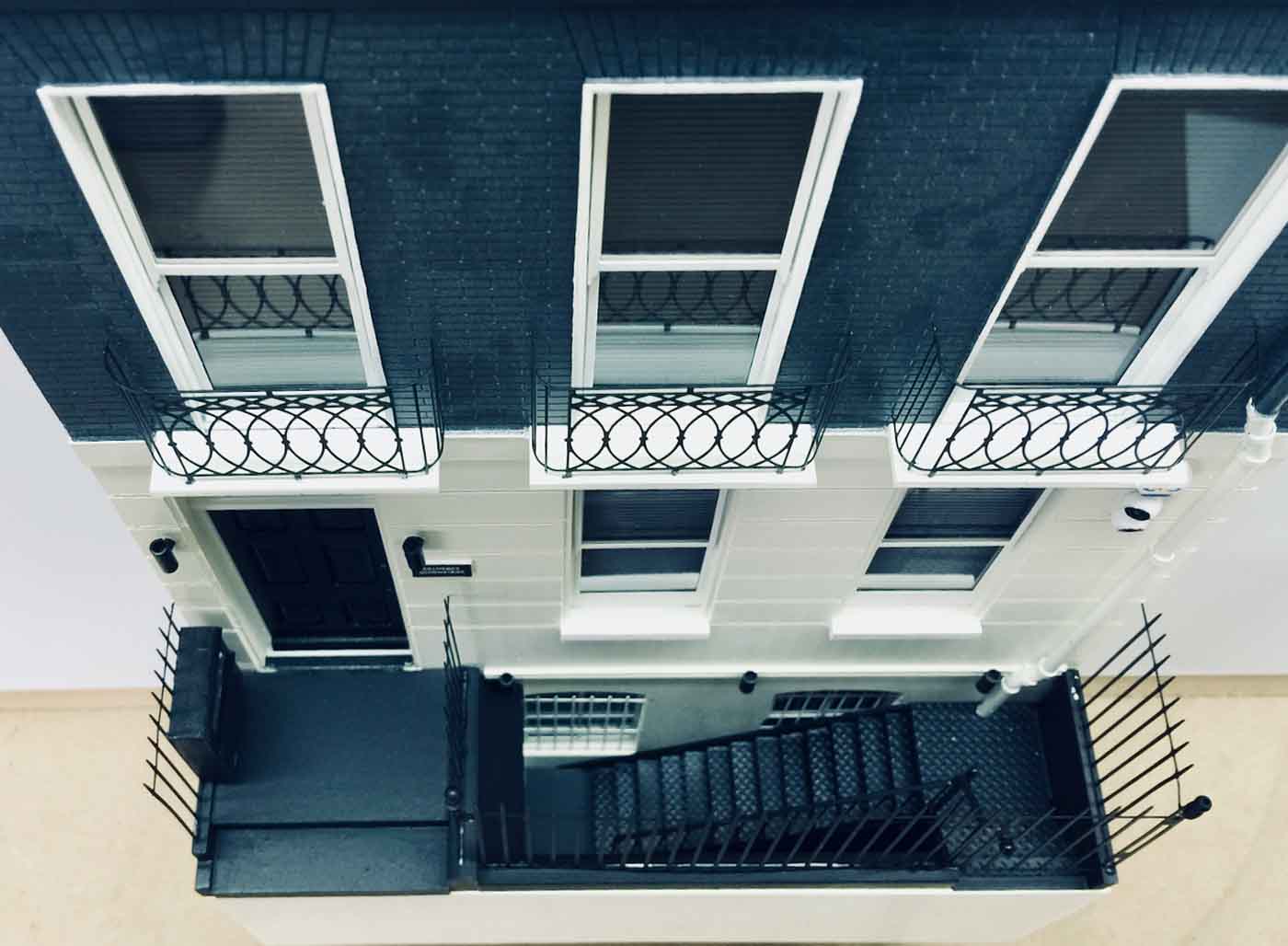 Bamform watch office miniature model houses in progress from Little House London